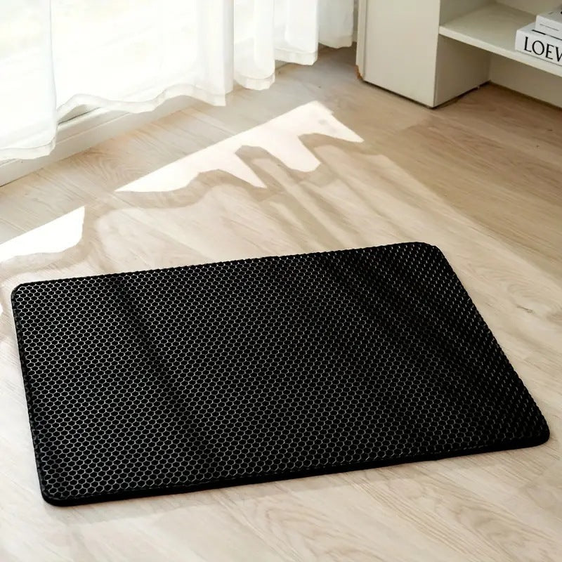 Premium Double-Layer Cat Litter Trapping Mat - Ultra-Thick EVA Waterproof Pad