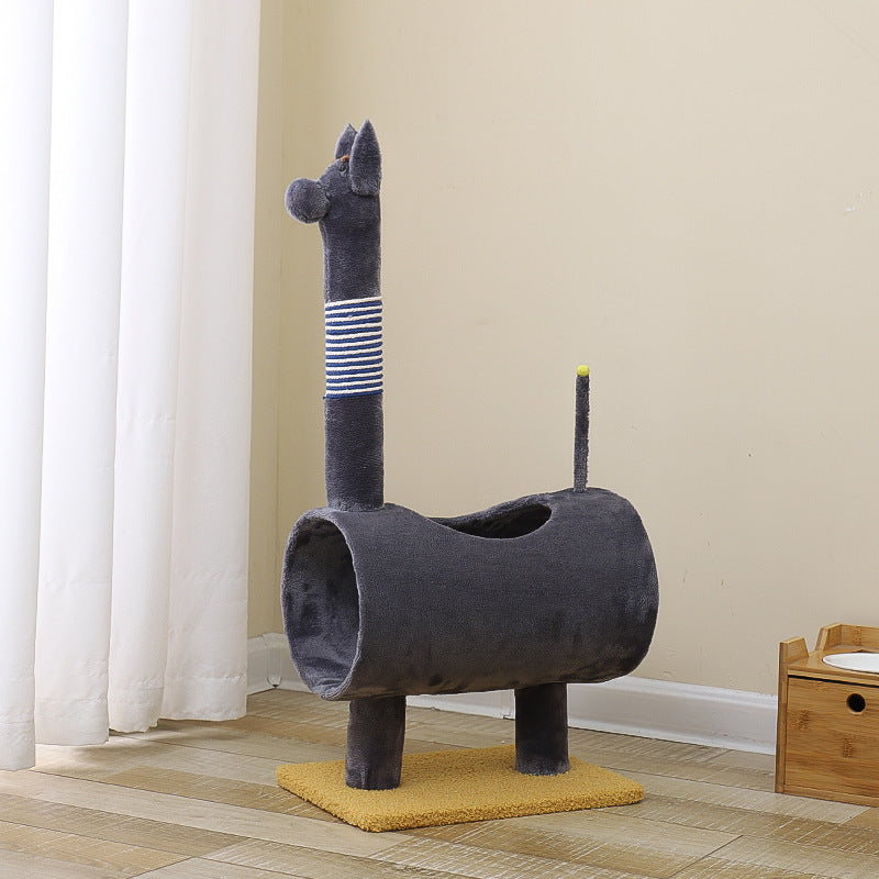 Adorable Animal-Themed Cat Climbing Tower with Scratching Post & Cozy Hideaway