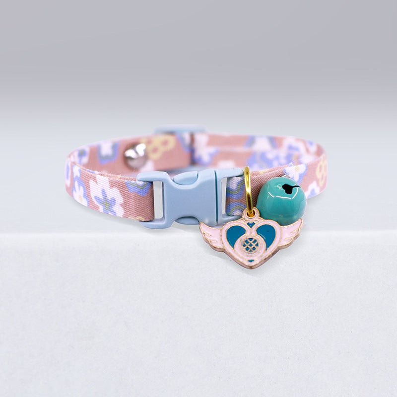 Floral Fantasy Cat Collar Collection - Adorable Charms & Bell for Everyday Style