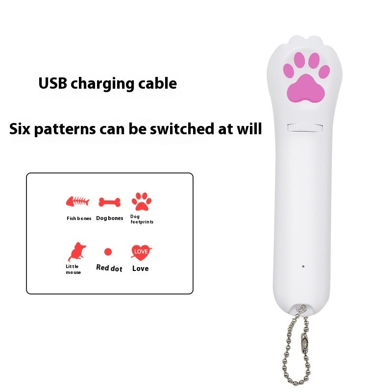 Premium Interactive Laser Pointer - Multi-Pattern Cat Exercise Toy with Paw Print Design