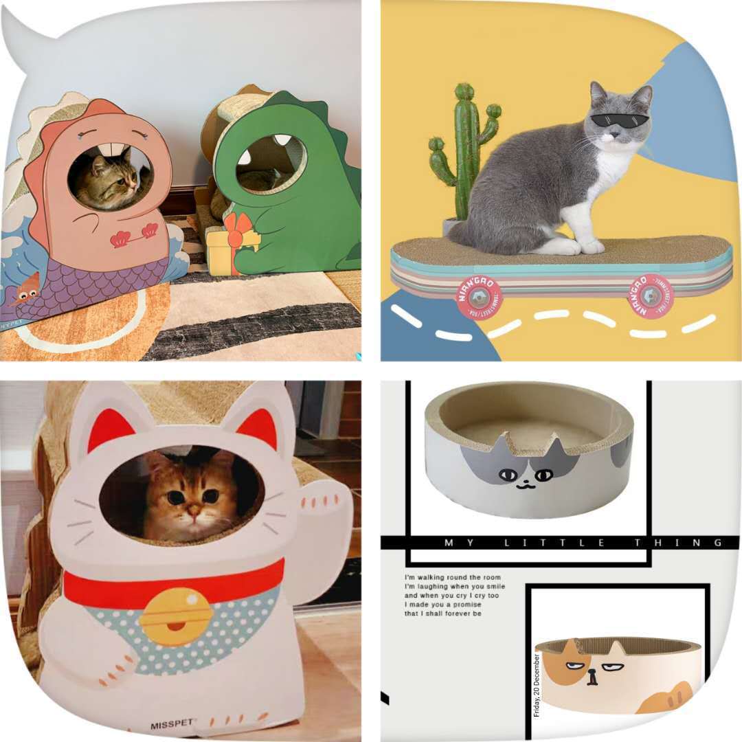 Vertical Cat Scratching Board - Stylish Climbing Frame with Designer Patterns