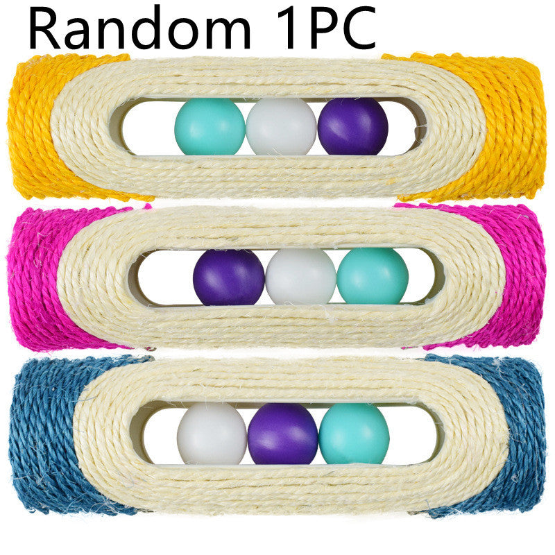 Interactive Sisal Ball Tunnel Toy - Multi-Level Cat Entertainment with Rolling Balls & Scratching Surface