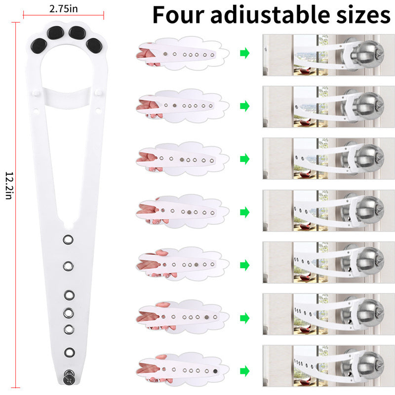 Adjustable Pet Safety Door Latch - Universal Child & Pet Proof Lock for Door Handles