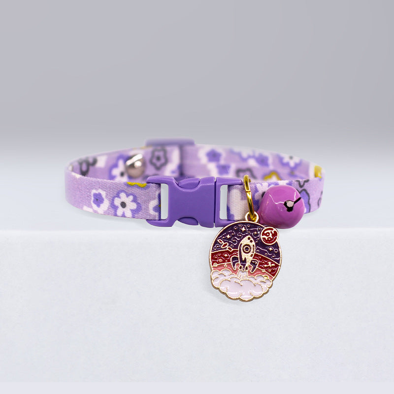 Floral Fantasy Cat Collar Collection - Adorable Charms & Bell for Everyday Style