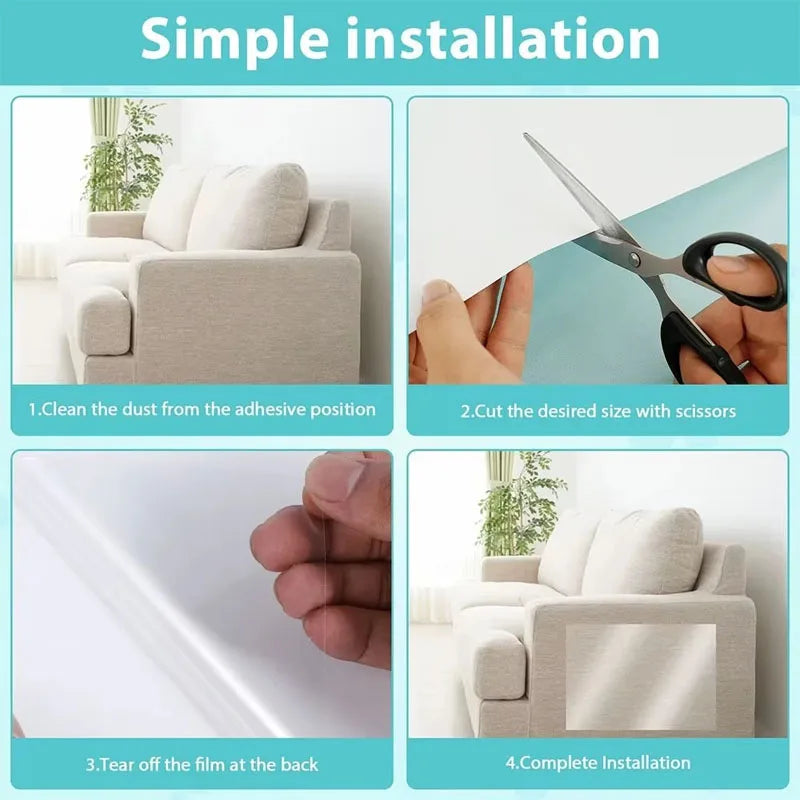 Clear Furniture Protection Sheets - Anti-Scratch Cat Training Guards with Strong Adhesive