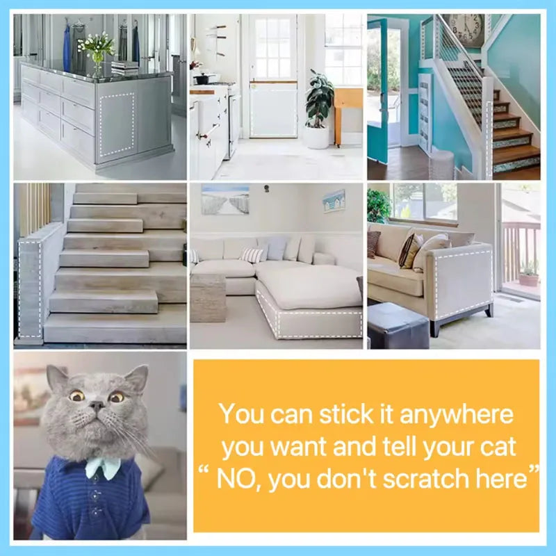 Clear Furniture Protection Sheets - Anti-Scratch Cat Training Guards with Strong Adhesive