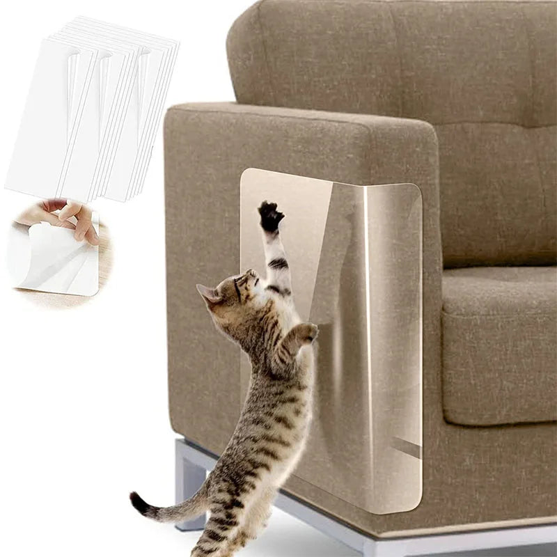 Clear Furniture Protection Sheets - Anti-Scratch Cat Training Guards with Strong Adhesive