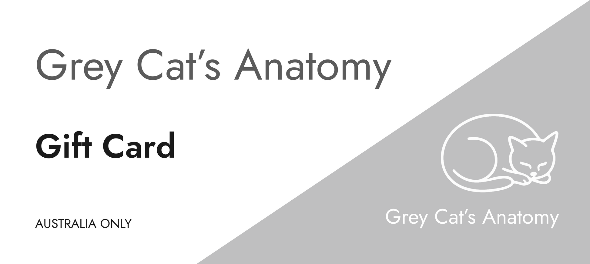 Grey Cat's Anatomy Gift Card