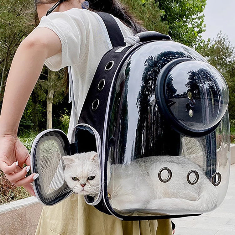 Astronaut Cat Backpack Carrier - Crystal Clear Bubble Window with 360° View