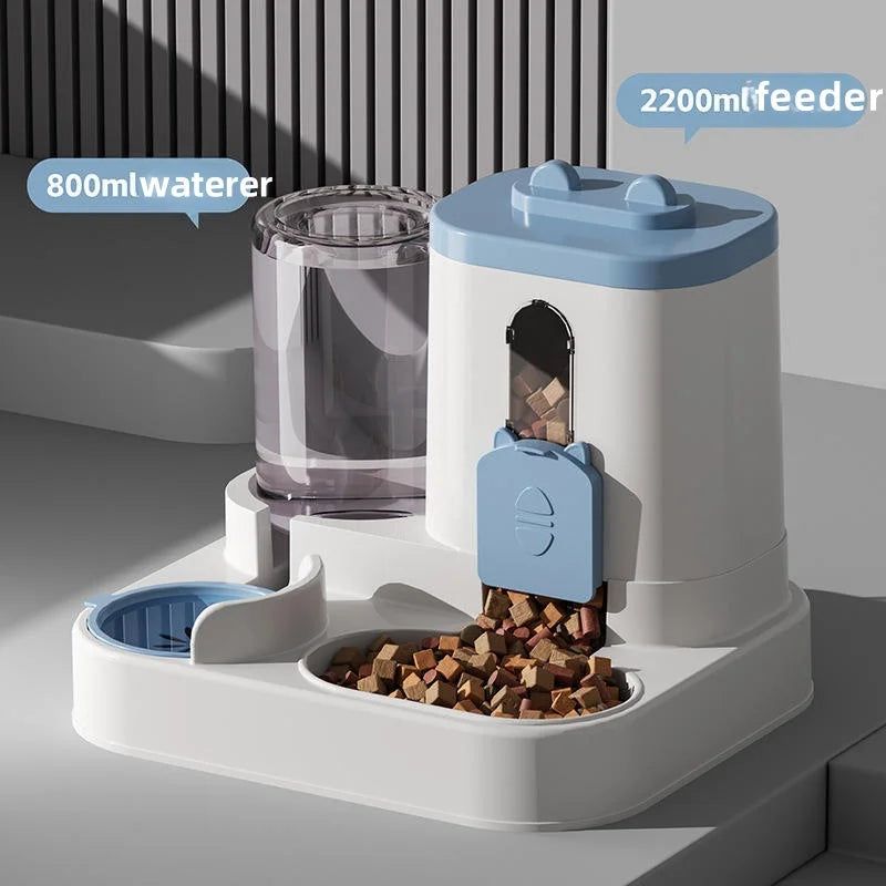 Smart Automatic Cat Feeder - 2-in-1 Food & Water Dispenser with Programmable Timer