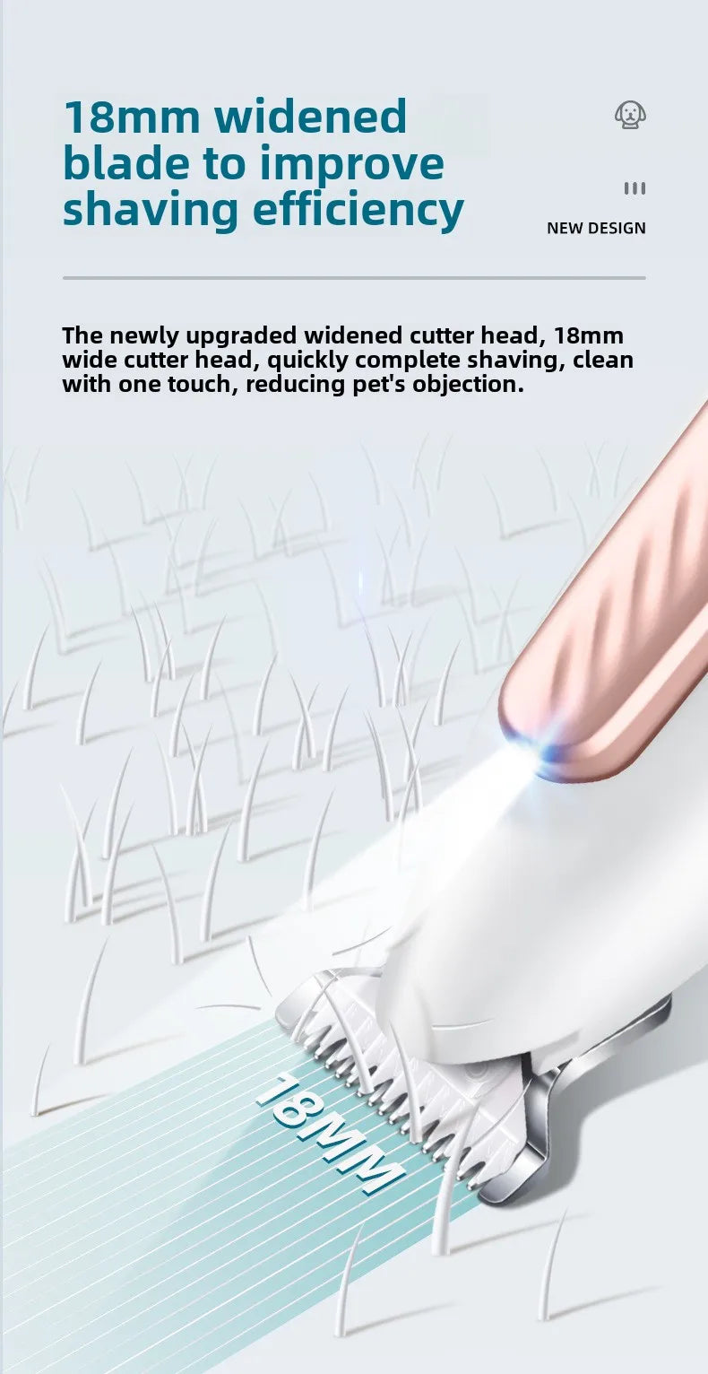 Professional LED Pet Hair Trimmer - Precision Grooming Clipper for Dogs & Cats with Ceramic Blade