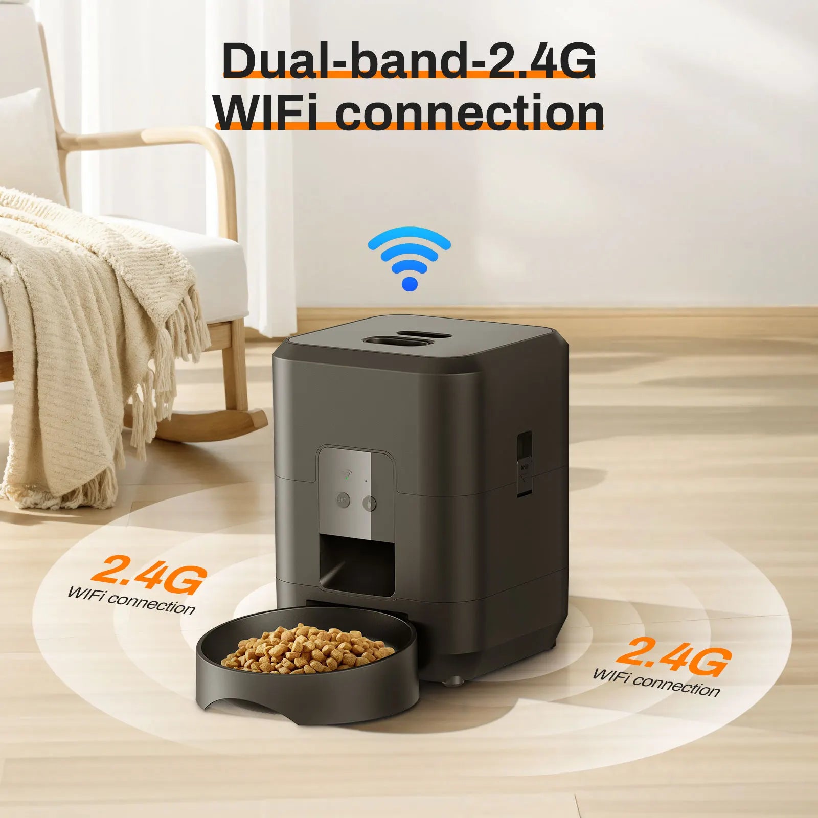 Automatic Cat Feeder with Timed Portions – 2L Smart Pet Food Dispenser with LCD Display