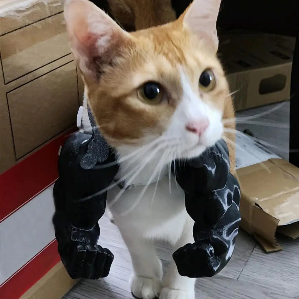 Cat Muscle Arm Costume Accessory - 3D Printed Pet Necklace for Halloween, Birthday Parties & Photo Fun