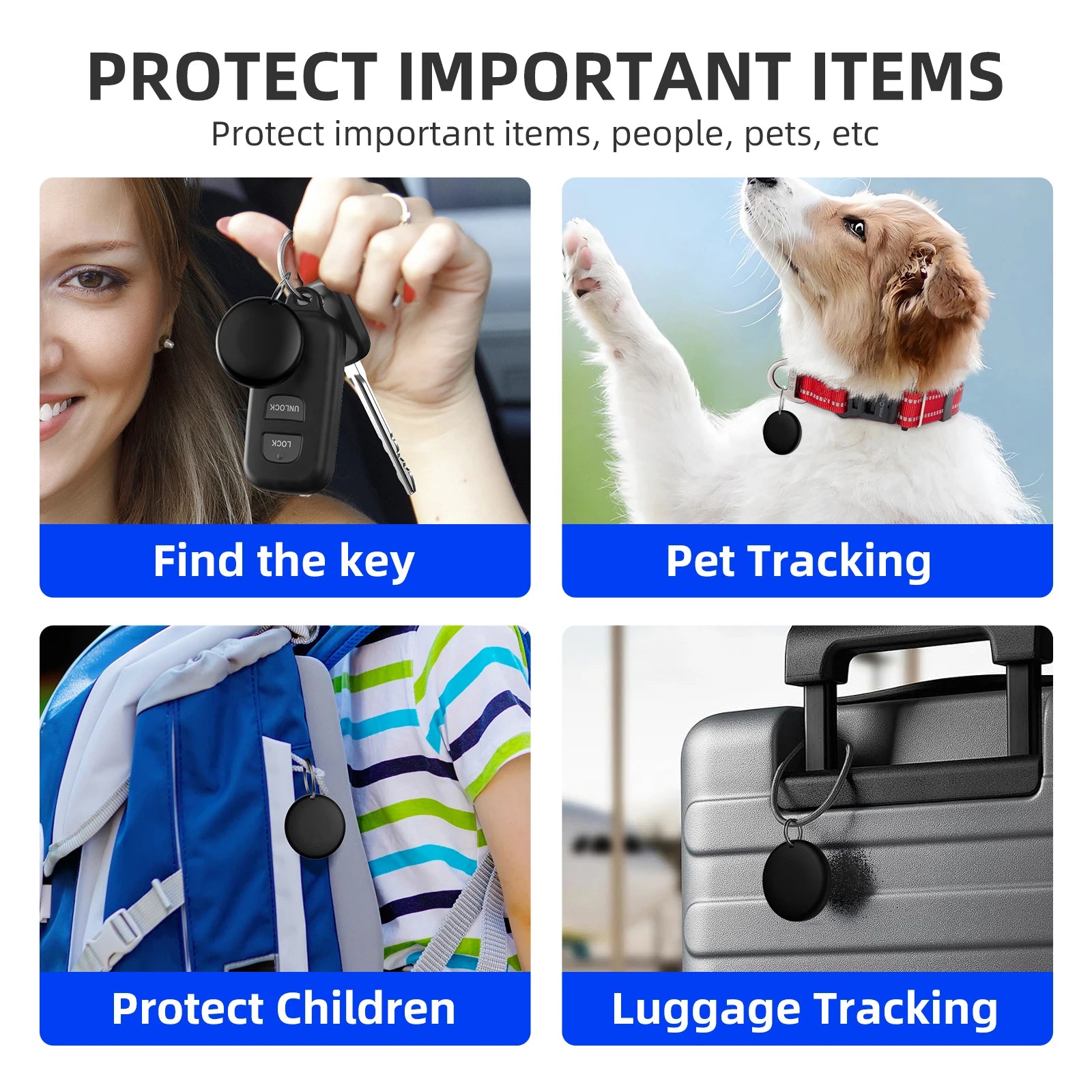 Cat GPS Tracker - Anti-Loss Security Tag Mini Location Device for Cats