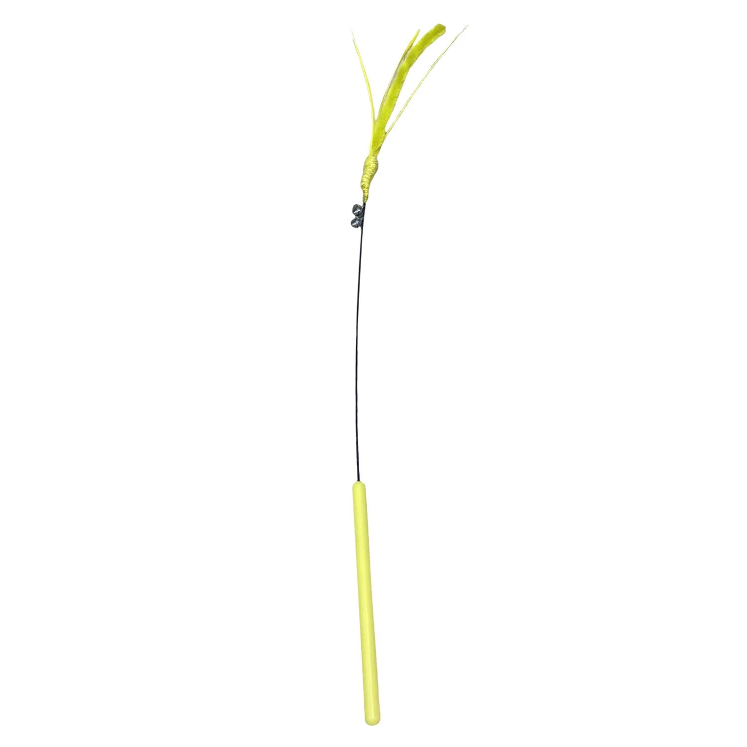 Interactive Feather Wand Cat Toy with Natural Grass Tail