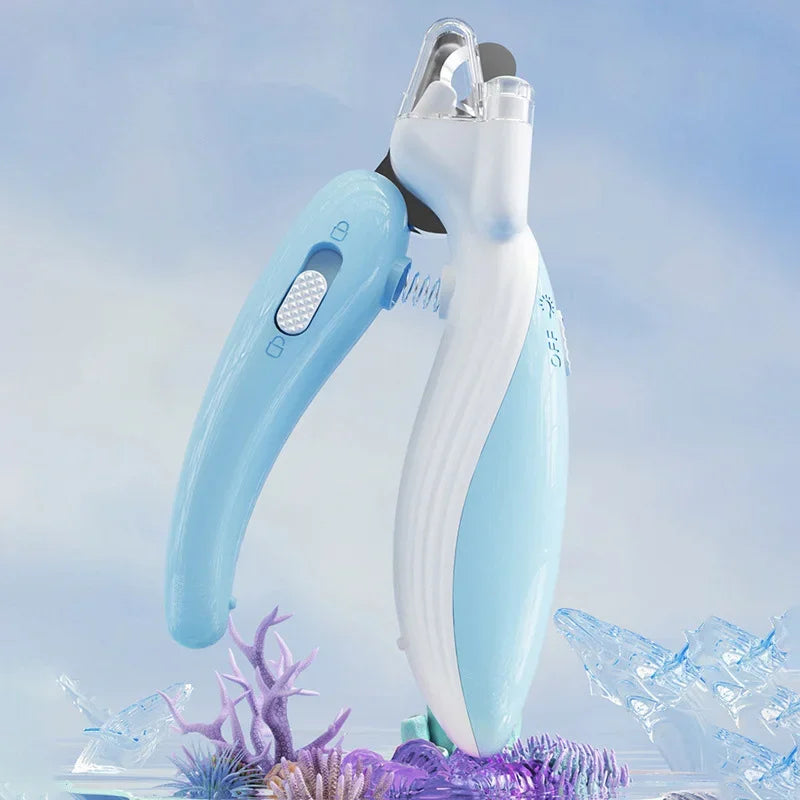 LED Pet Nail Clippers - Professional Illuminated Grooming Scissors for Cats & Small Pets