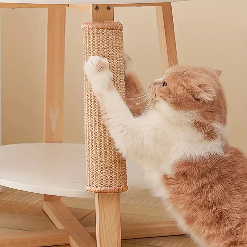 Natural Sisal Cat Scratching Mat - Horizontal Floor Pad for Furniture and Carpet Protection