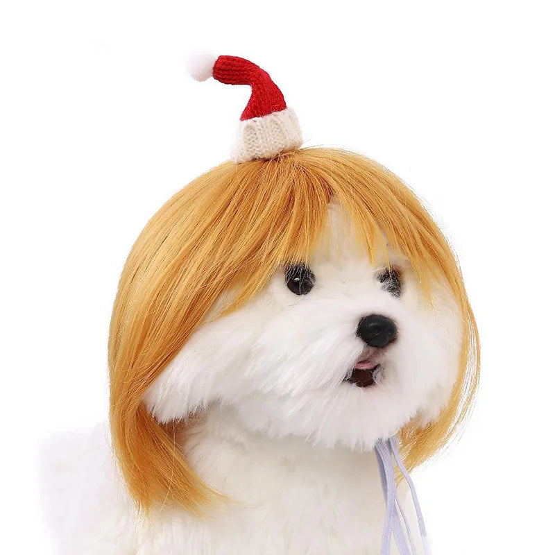 Handwoven Cat Wig - Novelty Pet Costume Accessory