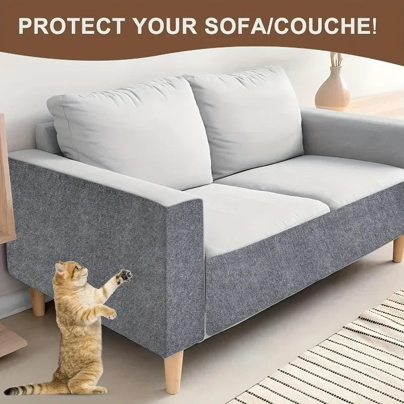 Self-Adhesive Cat Scratch Protection Mat - Furniture Guard for Sofas & Carpets | Trimmable Roll