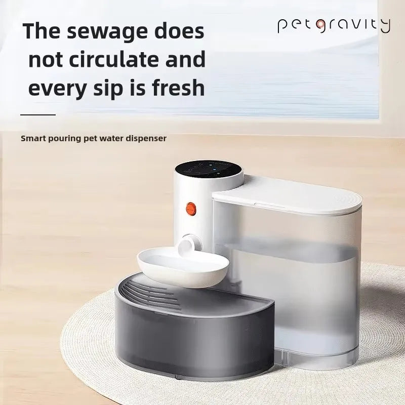 Automatic Cat Water Fountain with Smart Sensor - 3L Rechargeable Running Water Dispenser