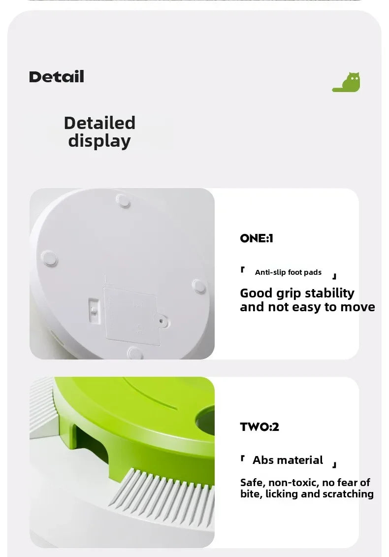 Interactive Cat Turntable Toy - Electric Rotating Feather Teaser with Automatic Motion for Indoor Cats and Kittens