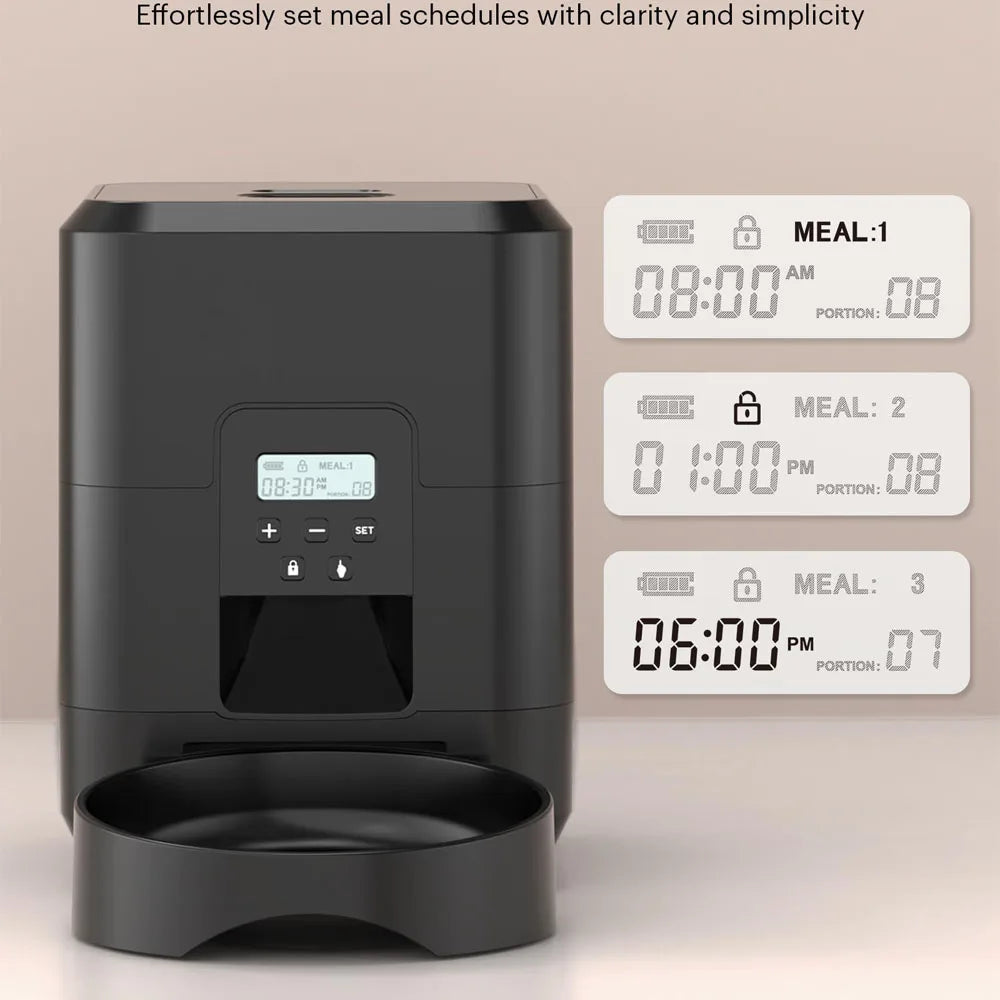 Automatic Cat Feeder with Timed Portions – 2L Smart Pet Food Dispenser with LCD Display