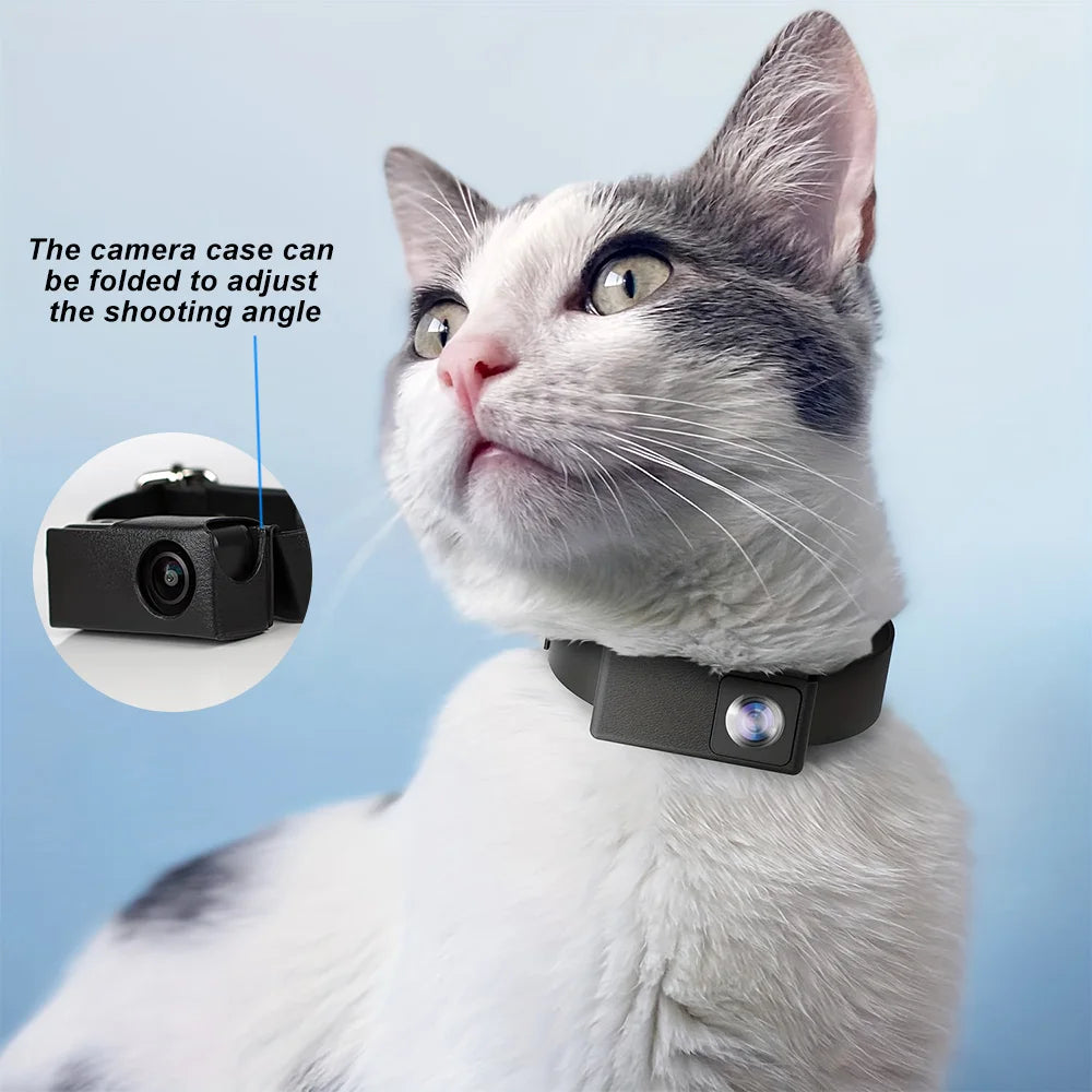 HD Pet Collar Camera - 1080P Wearable Video Recorder for Cats & Dogs with 170° Wide Angle Lens