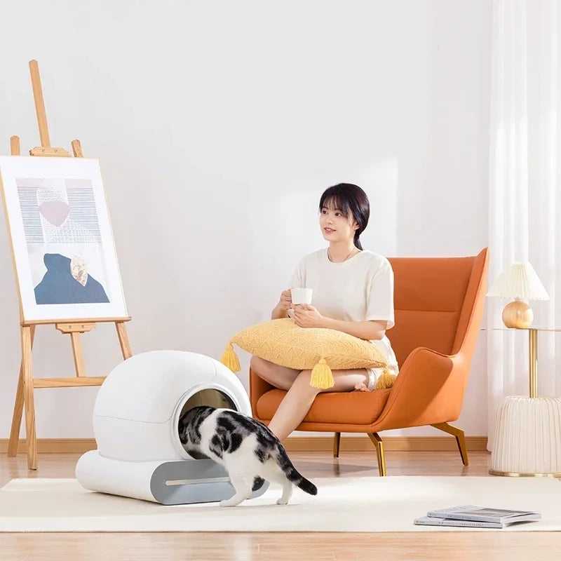 Smart WiFi Cat Litter Box - Self-Cleaning Automated Toilet with App Control & Odour Management