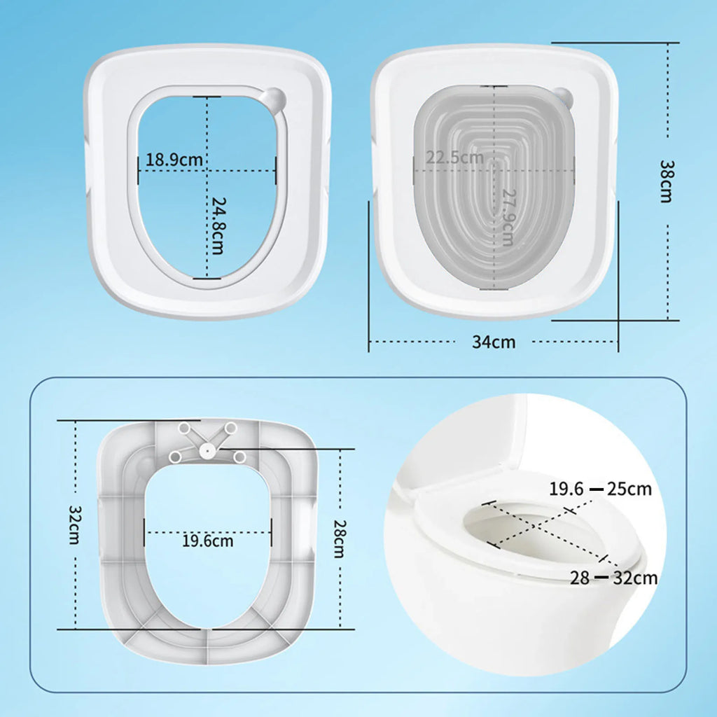 Cat Toilet Training Kit - Universal Fit Reusable Trainer for All Toilet Types
