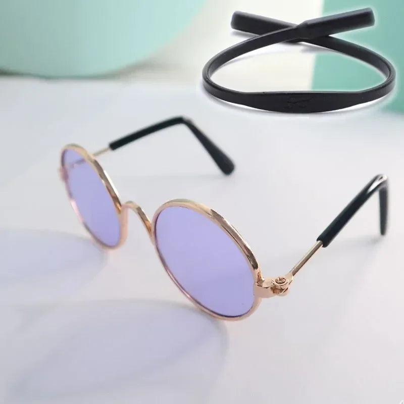 Cat Sunglasses with UV Protection - Cute Pet Photo Props for Cats & Small Dogs