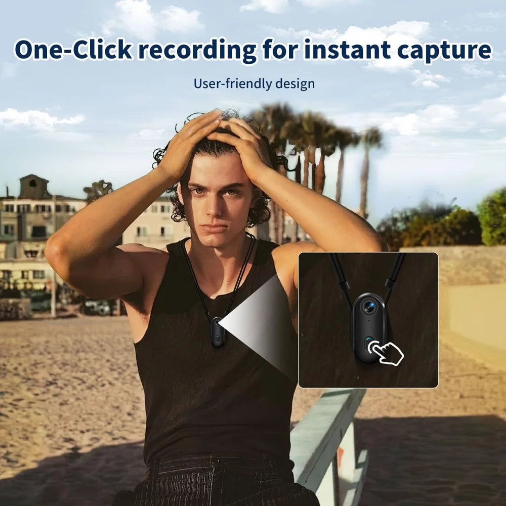 WiFi Pet Collar Camera - 4K Ultra HD Action Camera with Magnetic Mount & App Control