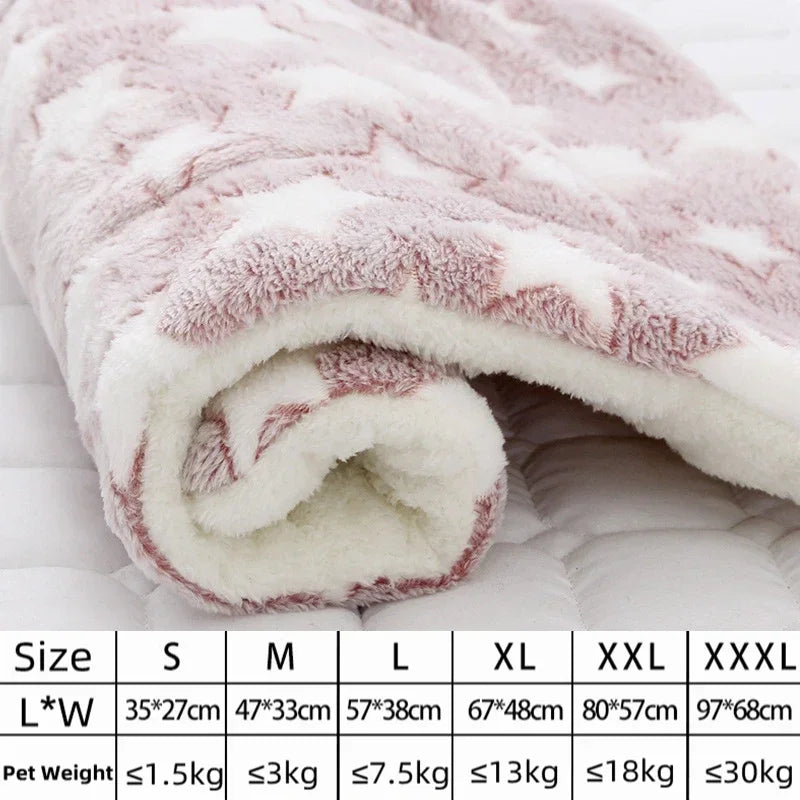 Thickened Flannel Cat Bed Mat - Soft Warm Sleeping Blanket for Cats & Kittens