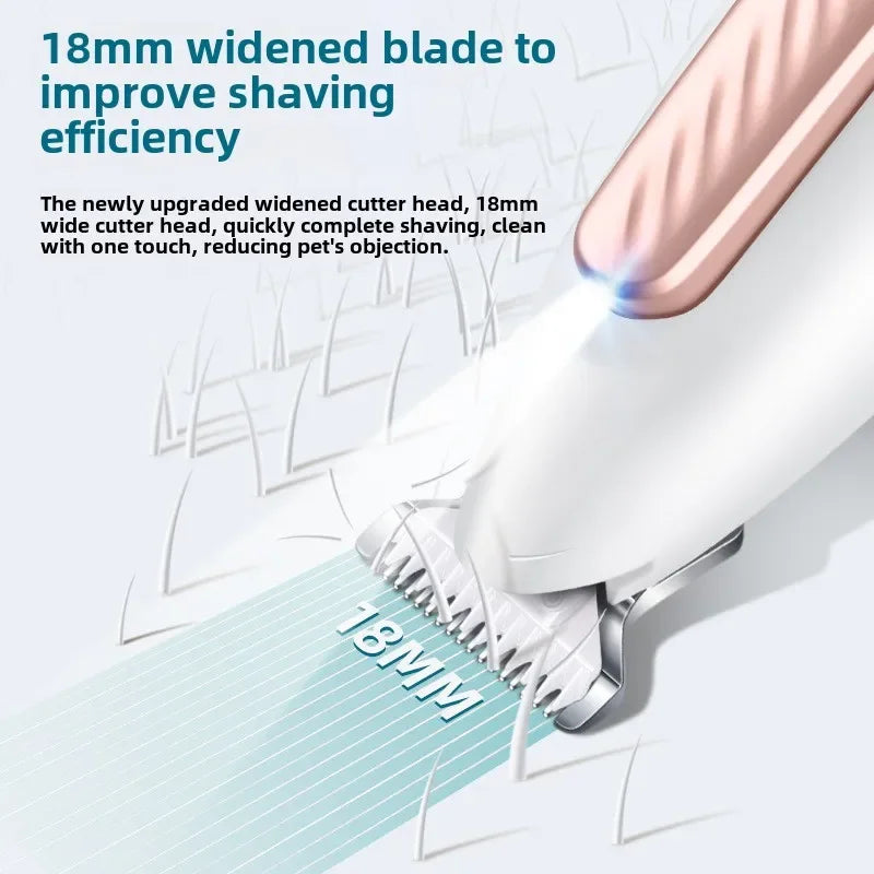 Professional LED Pet Hair Trimmer - Precision Grooming Clipper for Dogs & Cats with Ceramic Blade