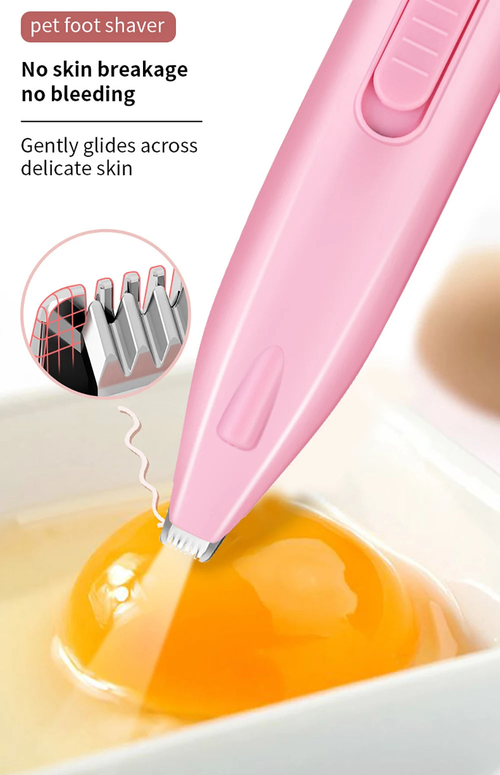 Professional Pet Paw Trimmer - Rechargeable Electric Grooming Clipper for Cats & Small Dogs