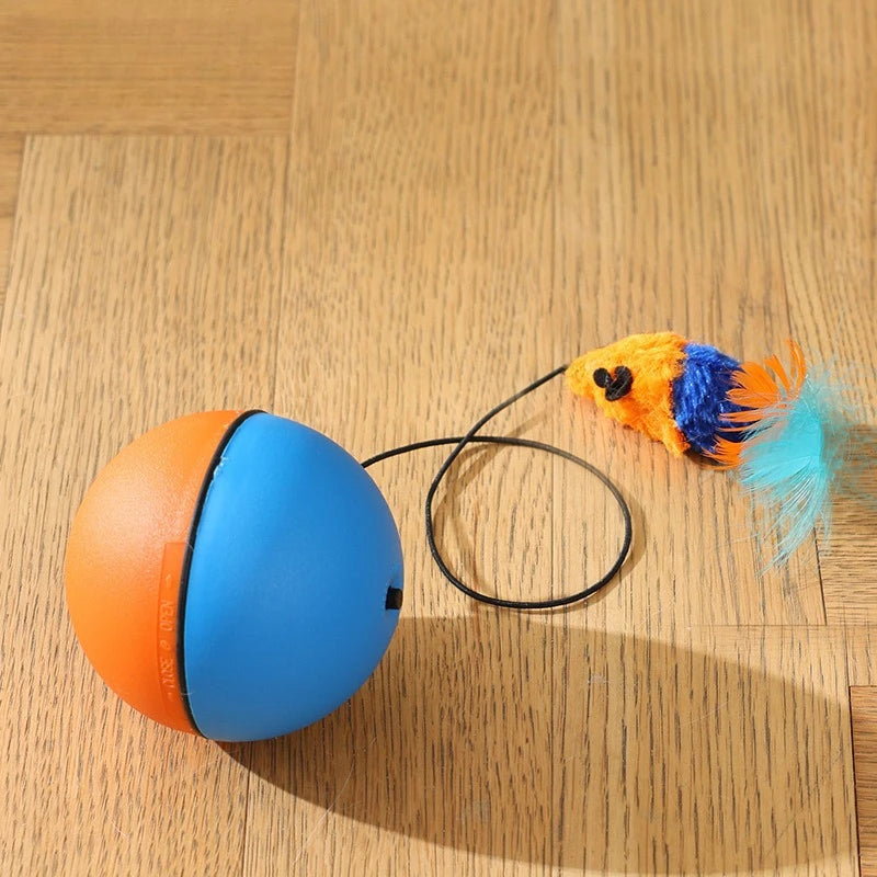 Interactive Self-Rolling Cat Ball Toy with Motion Sensor - Automatic Smart Ball for Indoor Cats and Kittens