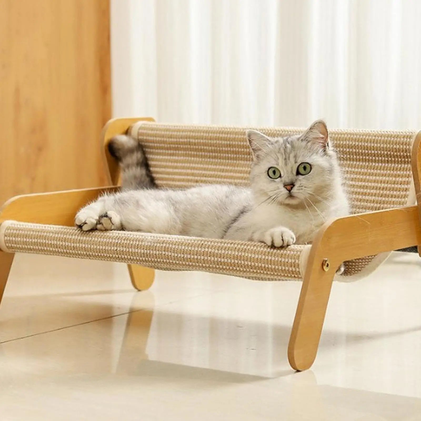 Cat Bed Replacement Cover - Washable Linen Mat for Elevated Pet Cot & Hammock Beds