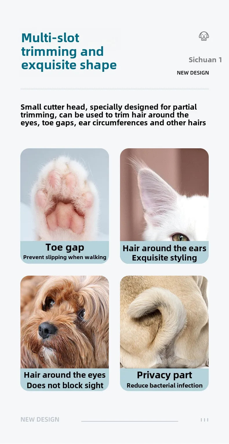 Professional LED Pet Hair Trimmer - Precision Grooming Clipper for Dogs & Cats with Ceramic Blade