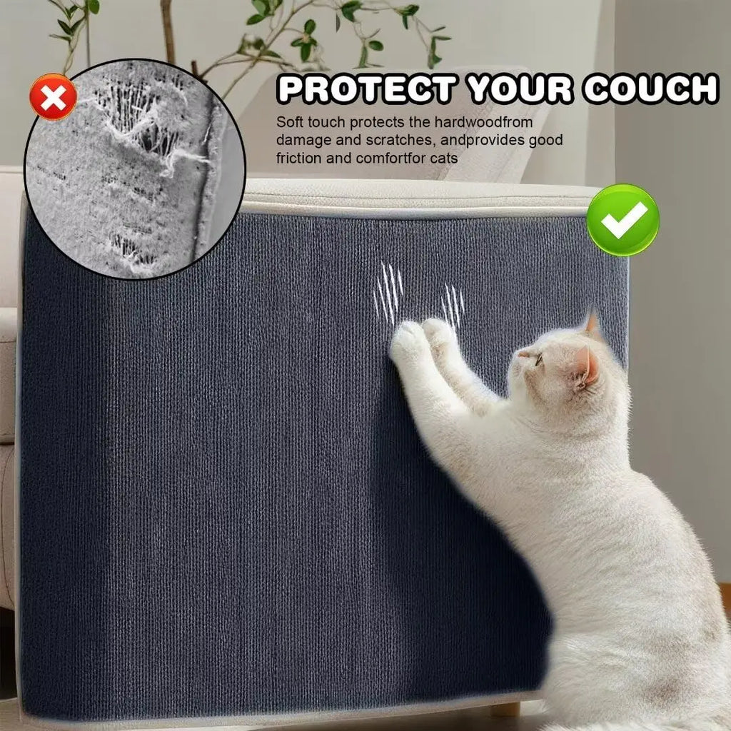 Self-Adhesive Cat Scratch Protection Mat - Furniture Guard for Sofas & Carpets | Trimmable Roll
