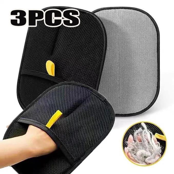 Professional Pet Grooming Gloves - Dual-Sided Hair Removal & Massage Tool for Cats