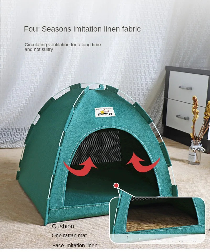Cosy Cat Cave Tent - Foldable Indoor/Outdoor Pet House with Breathable Design