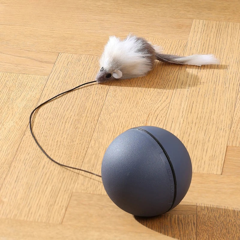 Interactive Self-Rolling Cat Ball Toy with Motion Sensor - Automatic Smart Ball for Indoor Cats and Kittens