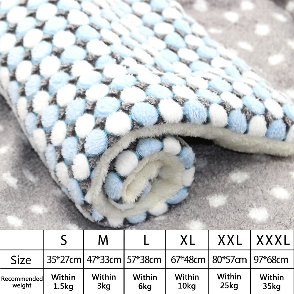 Thickened Flannel Cat Bed Mat - Soft Warm Sleeping Blanket for Cats & Kittens