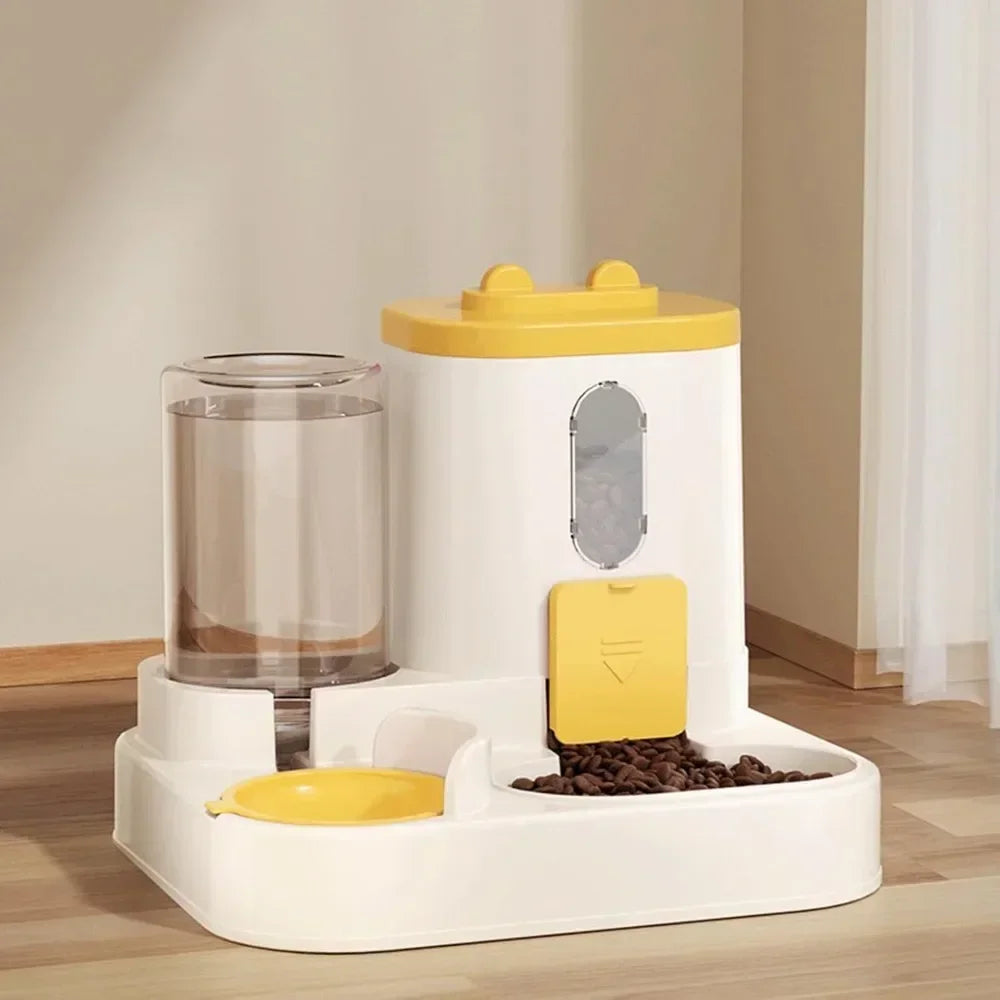 Smart Automatic Cat Feeder - 2-in-1 Food & Water Dispenser with Programmable Timer