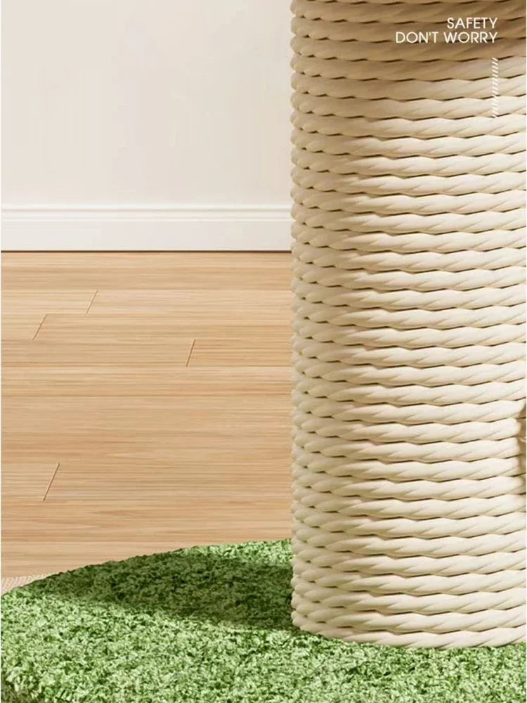 Mushroom Cat Scratching Post - Adorable Sisal Rope Scratcher with Stable Base