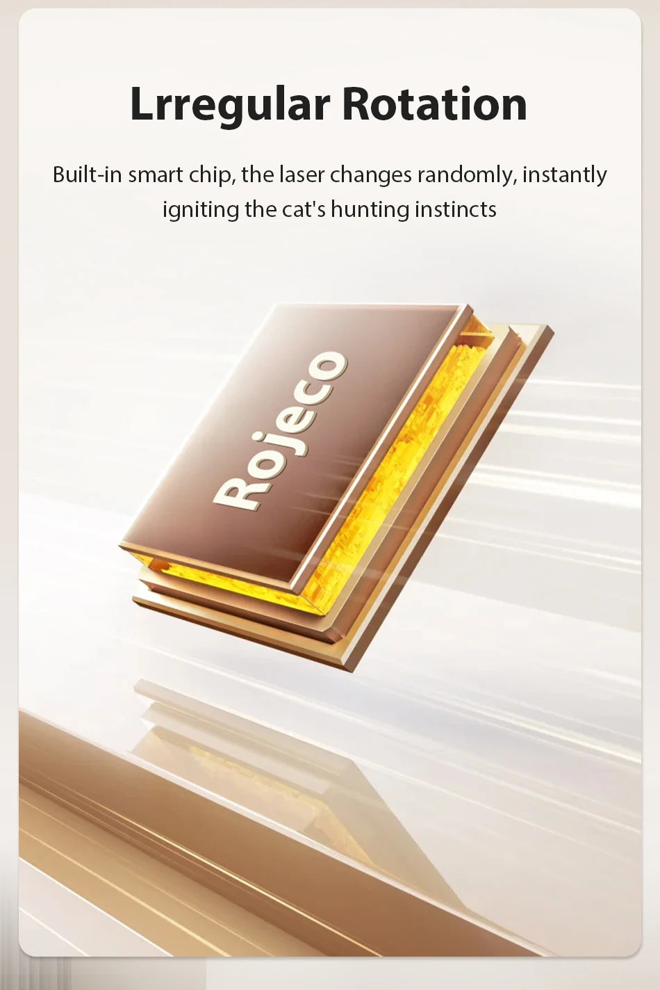 ROJECO Automatic Interactive Laser Toy for Cats - Adjustable Electric Indoor Cat Teaser with Smart Motion