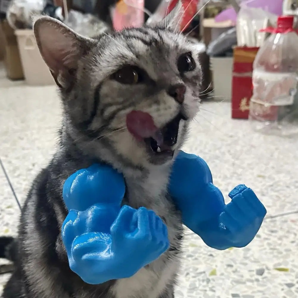 Cat Muscle Arm Costume Accessory - 3D Printed Pet Necklace for Halloween, Birthday Parties & Photo Fun