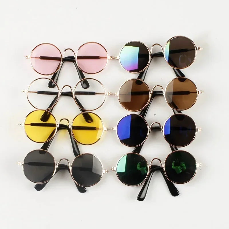 Cat Sunglasses with UV Protection - Cute Pet Photo Props for Cats & Small Dogs