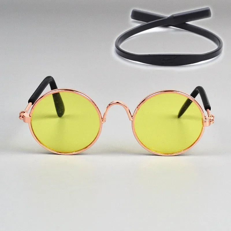 Cat Sunglasses with UV Protection - Cute Pet Photo Props for Cats & Small Dogs