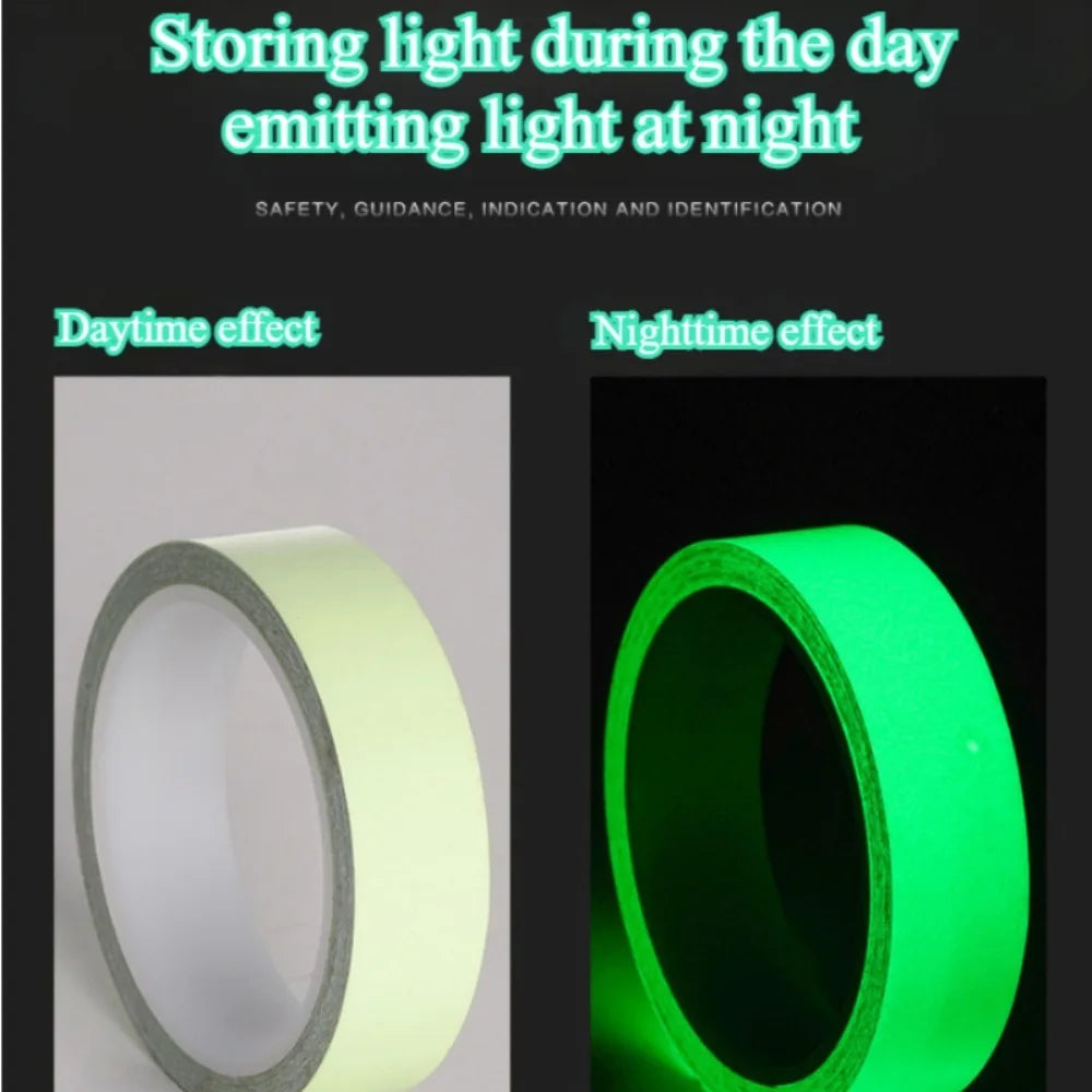 Glow-in-the-Dark Safety Tape for Cats - Luminous Anti-Slip Stair Markers & Home Warning Strips