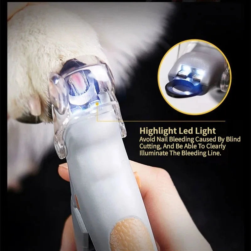 LED Illuminated Pet Nail Clippers - Professional Precision Trimmers for Cats, Dogs & Small Animals